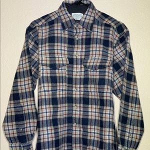 Pendleton Wool Button Down Plaid Flannel Shirt